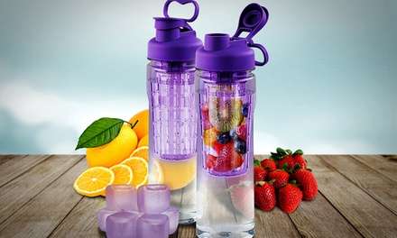 Temporary Price Cut: 28oz. Fruit Infuser Water Bottle with Reusable Ice Cubes